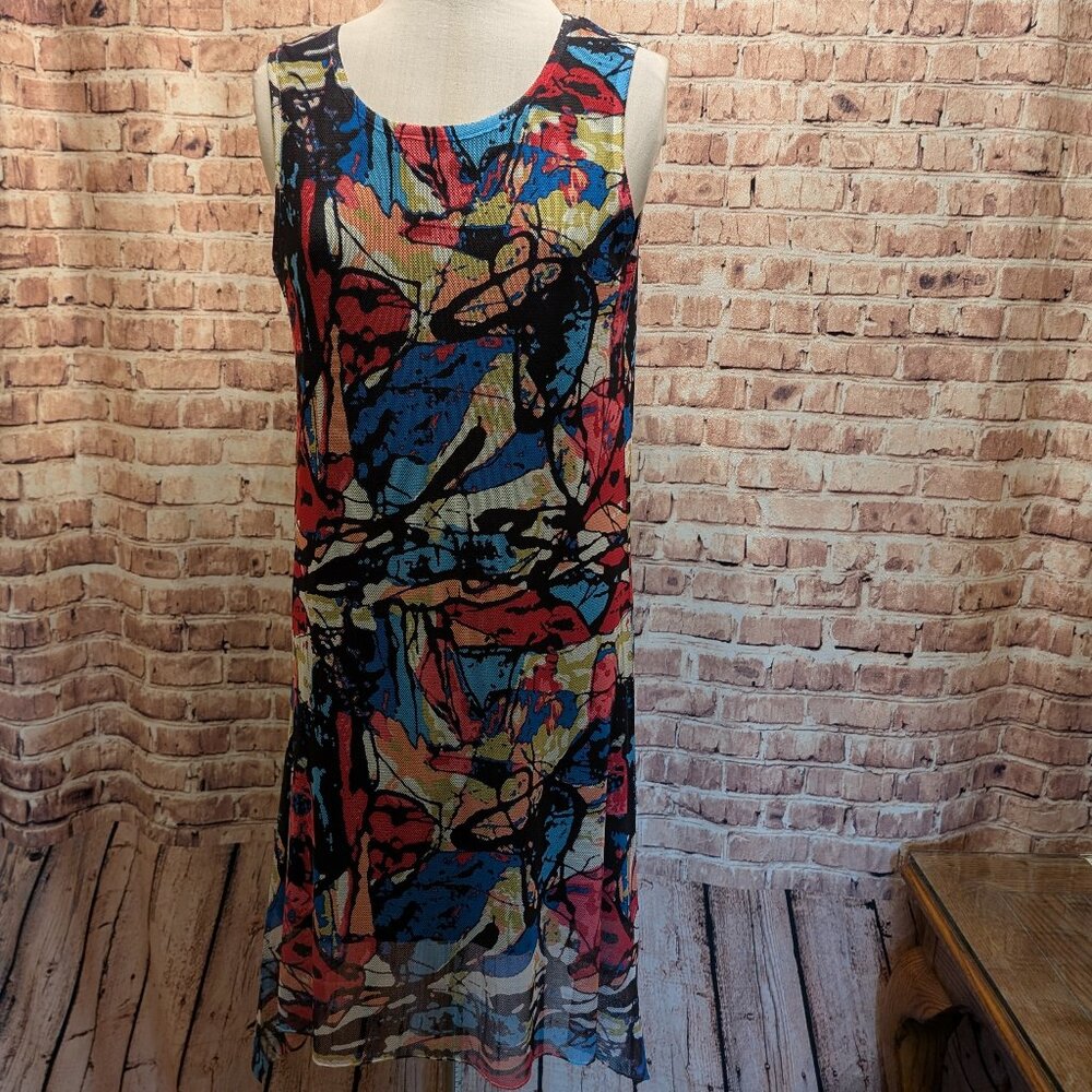 ClothesHead Dress Abstract Multicolor Size Small